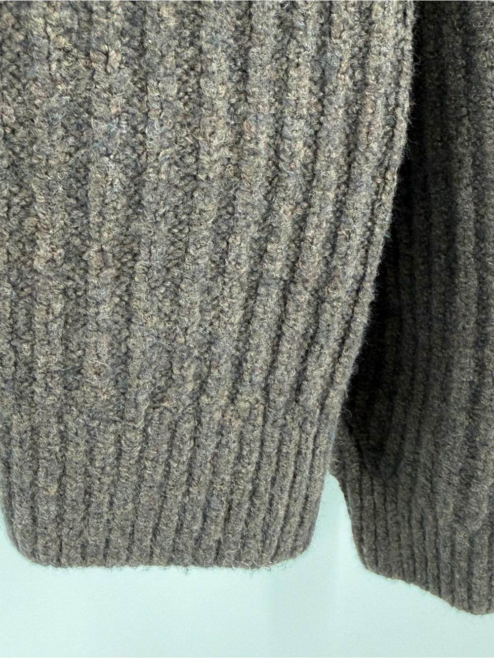 Madewell Super Soft Ribbed Cotton Blend Sweater in molasses Size S - Picture 6 of 8
